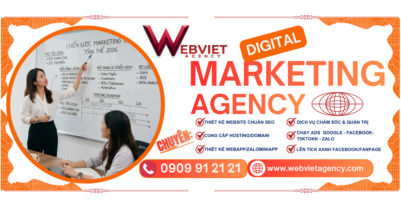 WEBVIET Agency - Đơn vị cung cấp dịch vụ chăm sóc và chạy Ads theo nhu cầu